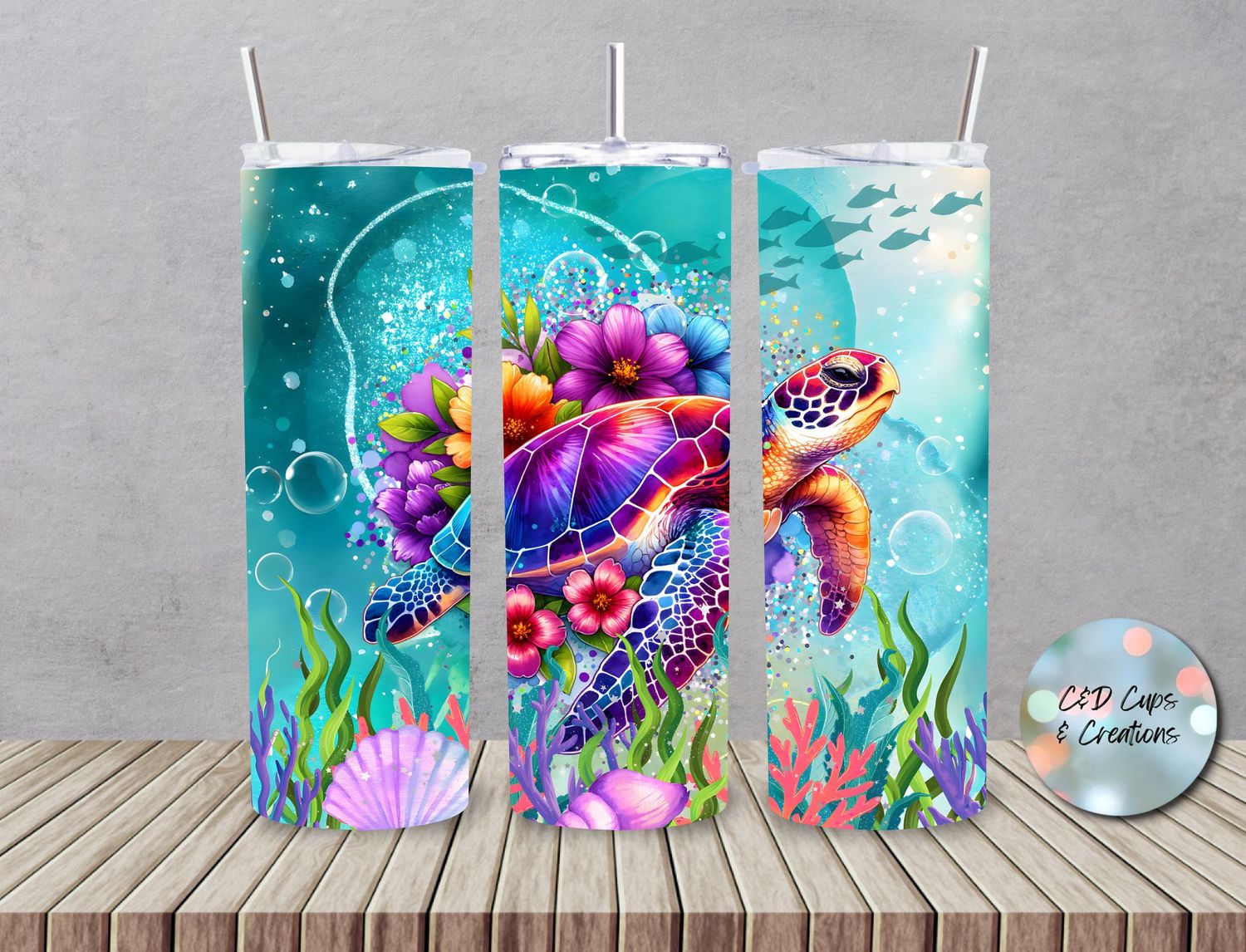 Underwater Turtle Flowers
