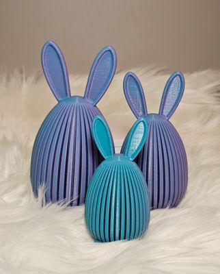 3D 3pc Ribbed Bunny Set