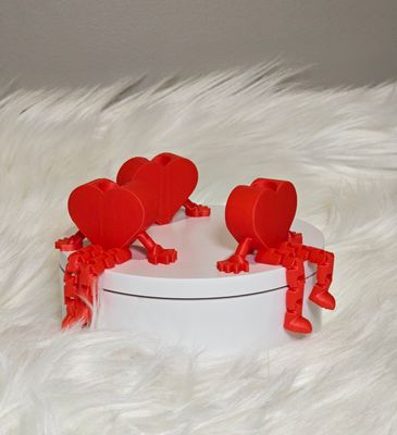 3D Heart Straw Toppers