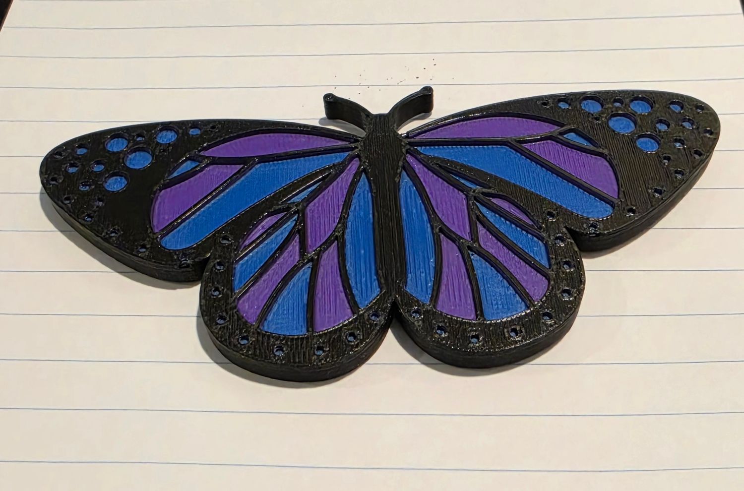 3D Butterfly 4" Magnet