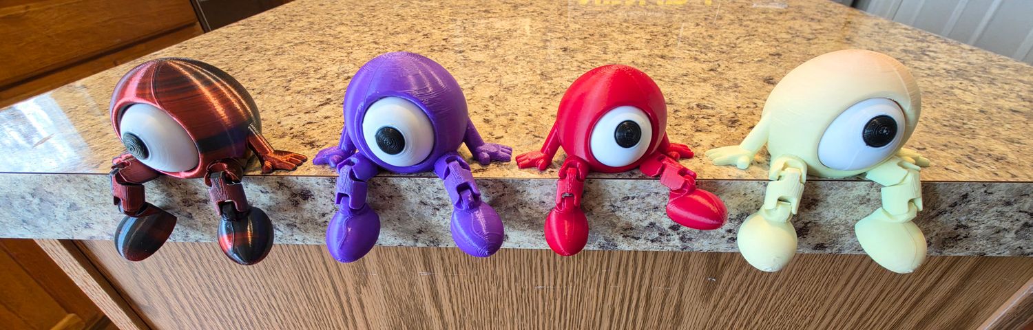 3D Funny Guy Eye Fidget (movable eye)