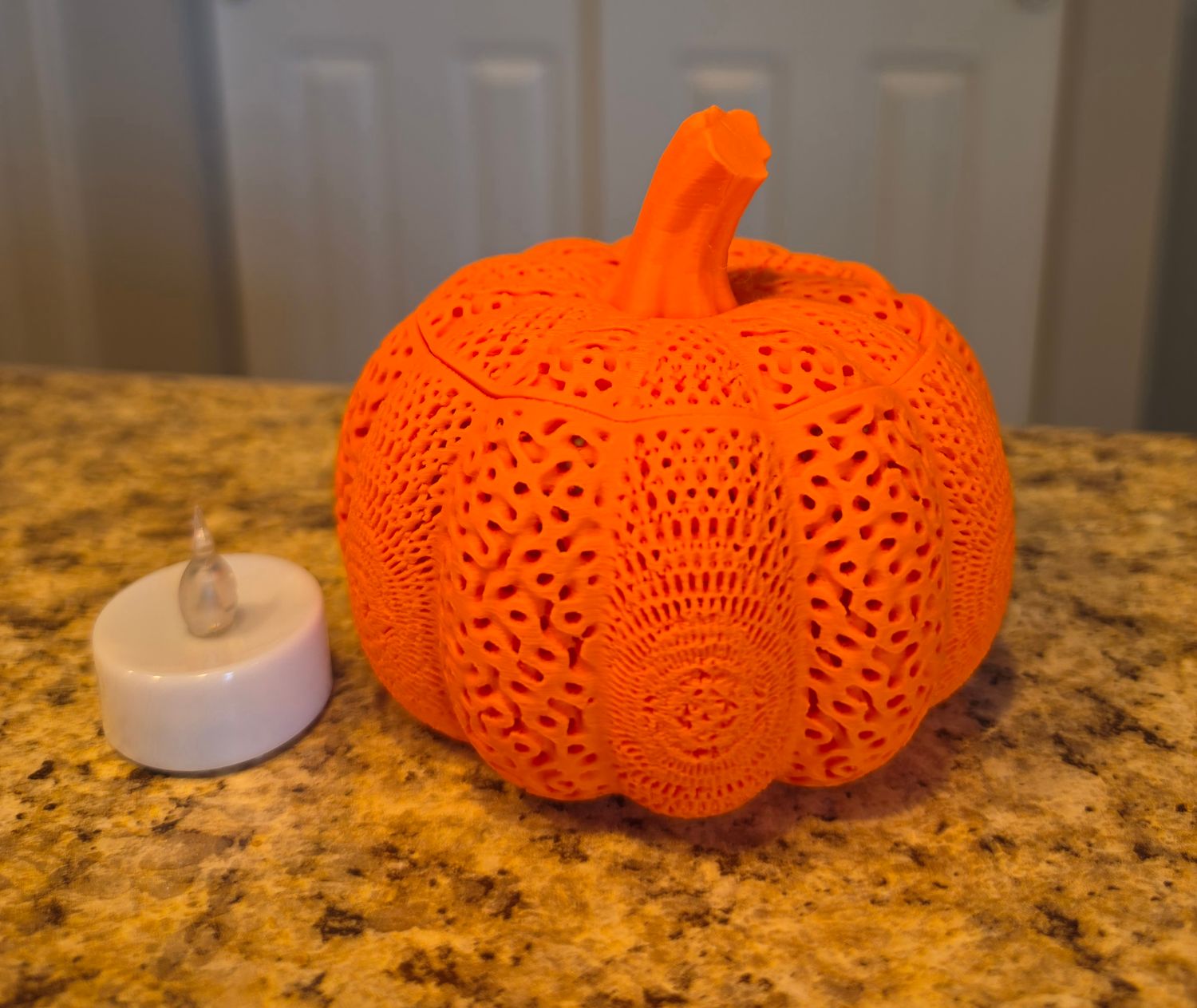 3D Cut Out Pumpkin Tealight Holder