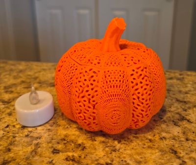 3D Cut Out Pumpkin Tealight Holder