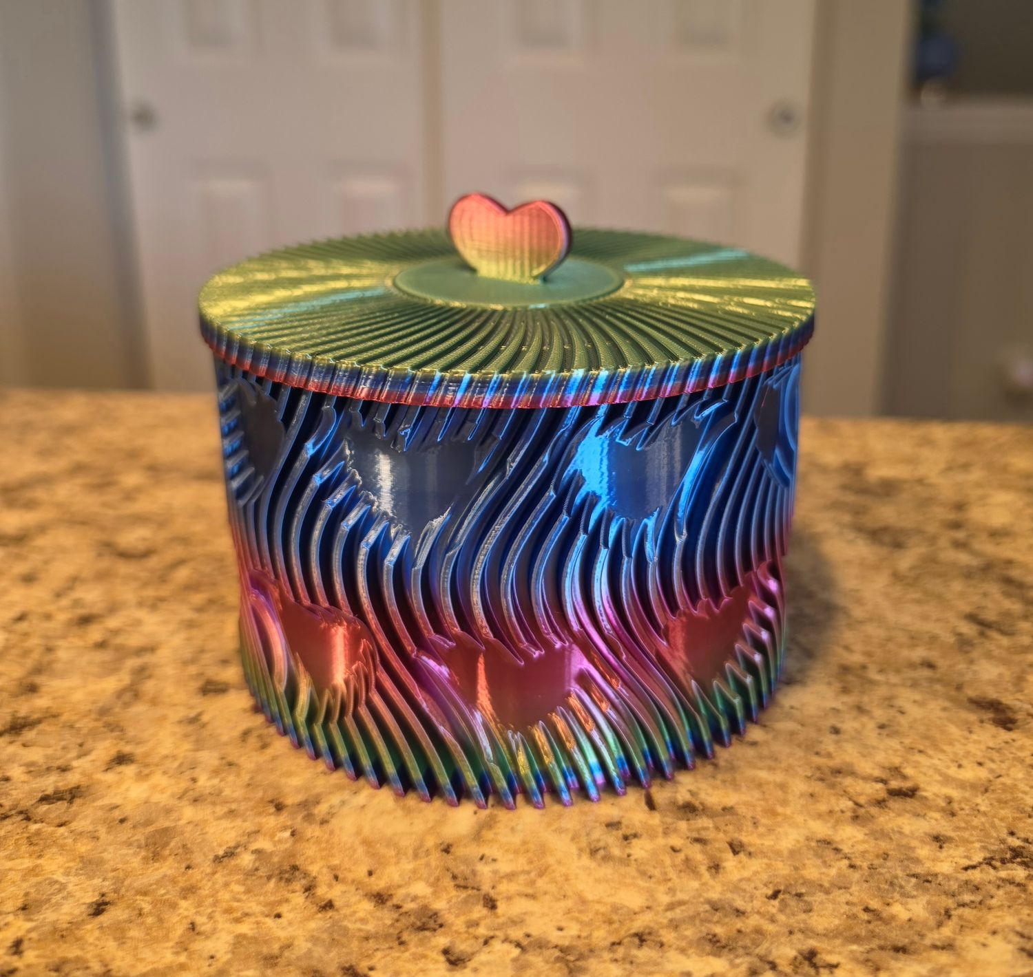3D Heart Trinket Jewelry Container