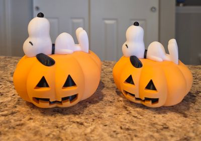 3D Snoopy Pumpkin Decoration