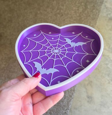 3D Heart Bat Trinket Tray
