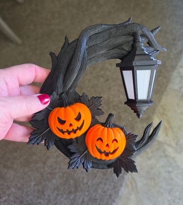 3D Pumpkin Lantern Sign