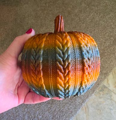 3D Knitted Pumpkin Decor