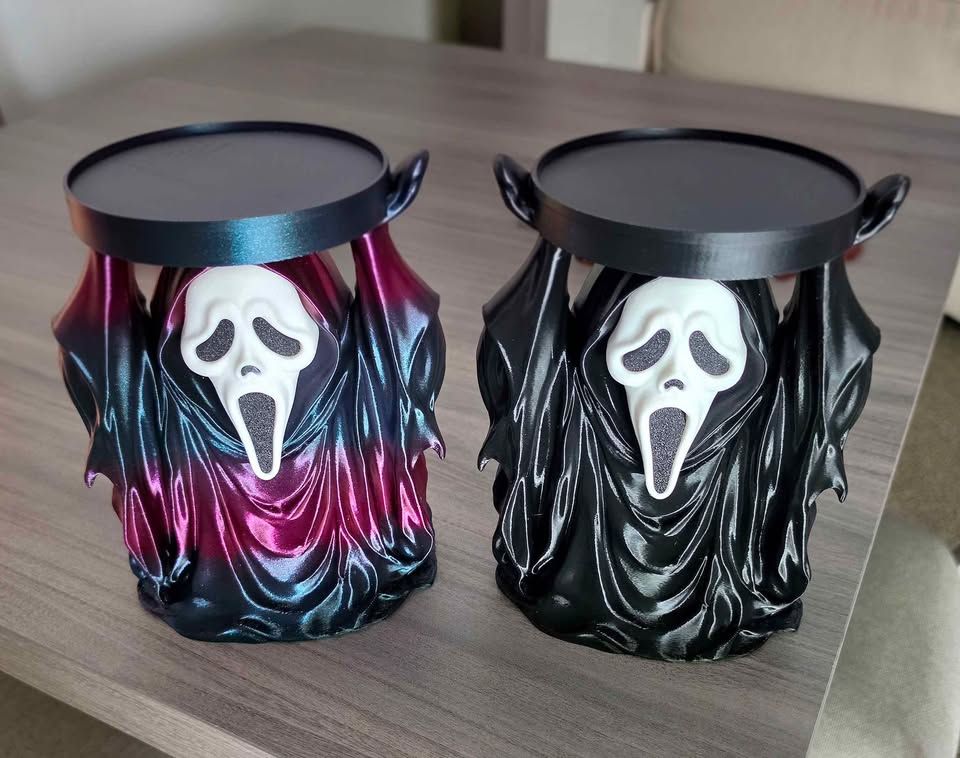 3D Ghostface Tealight Candle Holder
