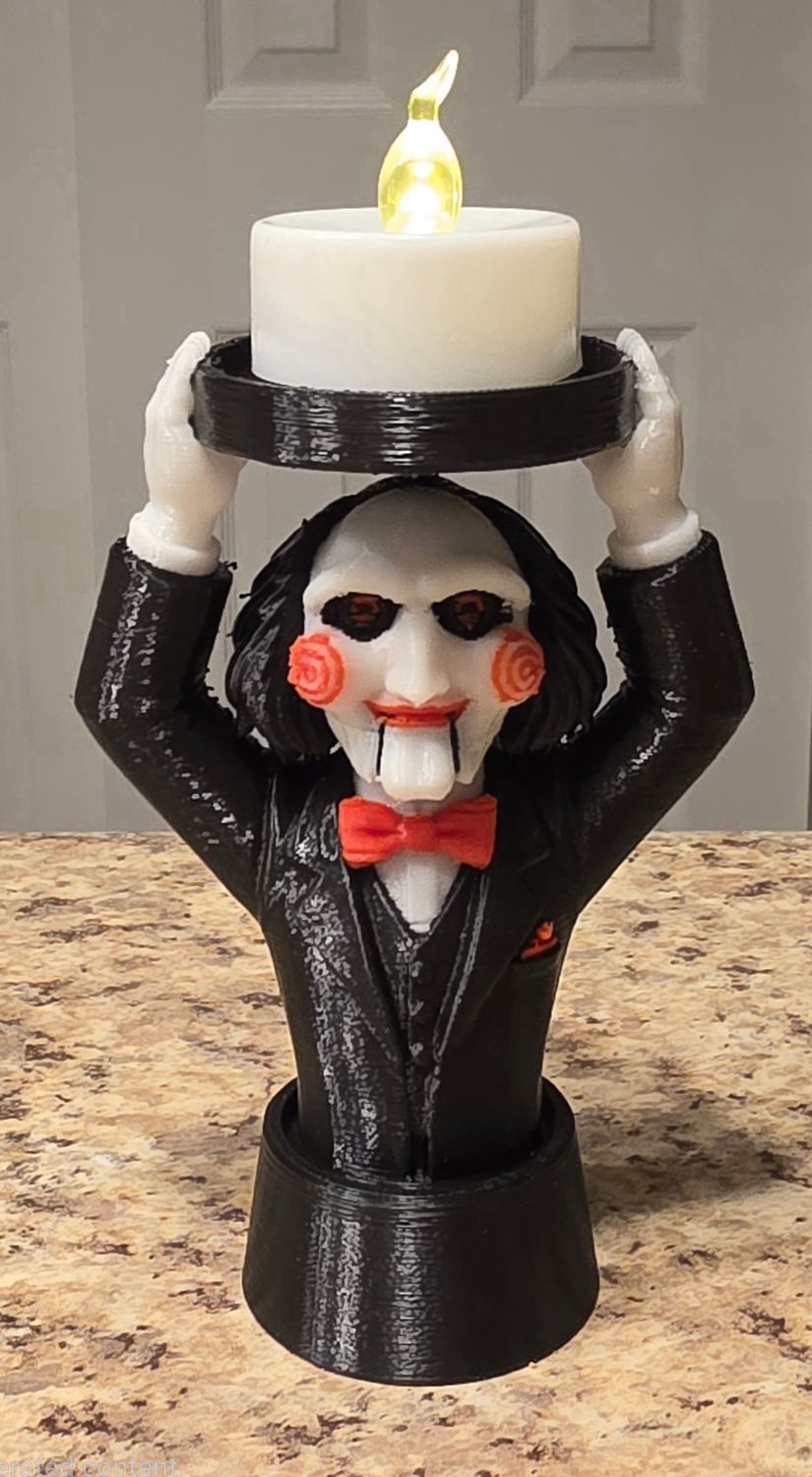3D Saw Billy the Puppet Tealight Candle Holder
