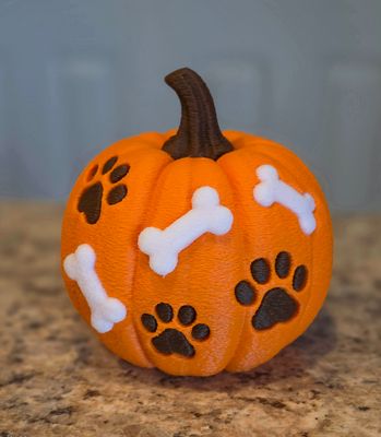 3D Paws Bones Pumpkin Small Size