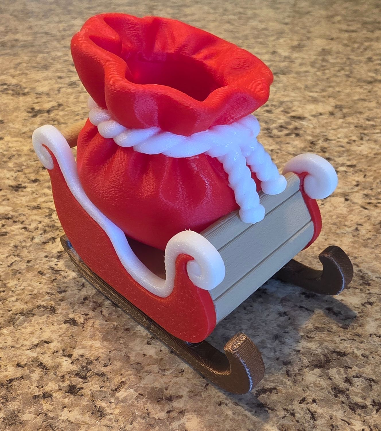 3D Santa Sack Sled