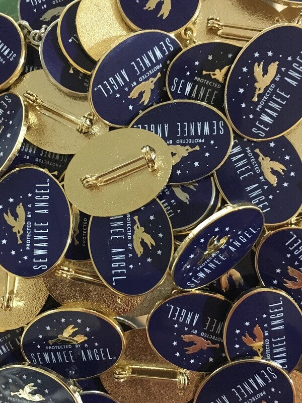 Protected by a Sewanee Angel -  Pin
