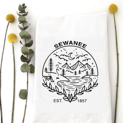 Sewanee established tea towel