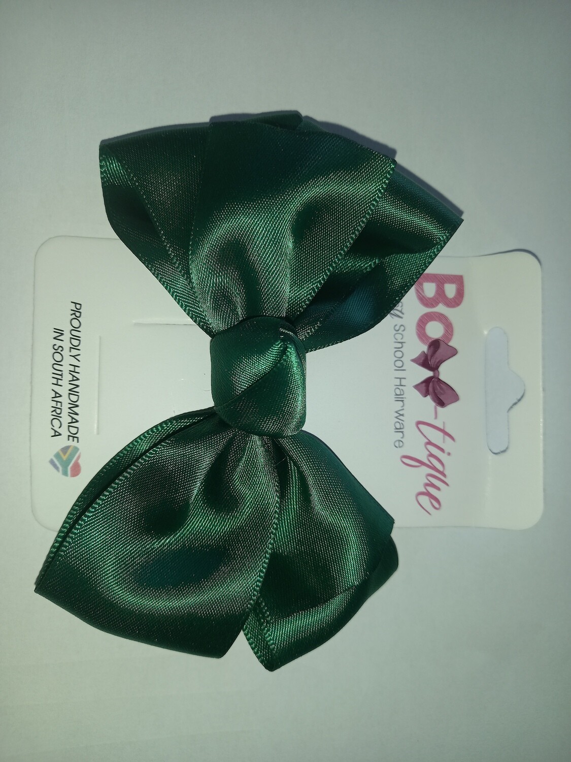 Medium BOW- Green- Claw clip