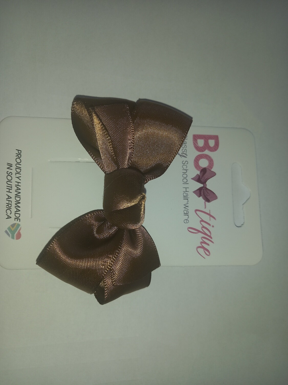 Small BOW- Brown- Claw clip