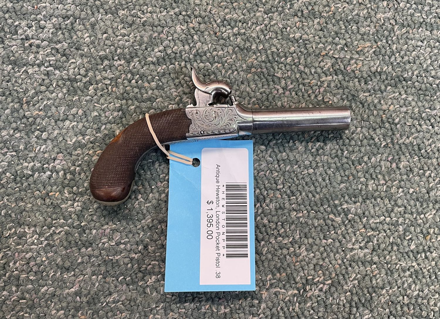 Hewston London Pocket Pistol 38 Cal. (Antique Status)