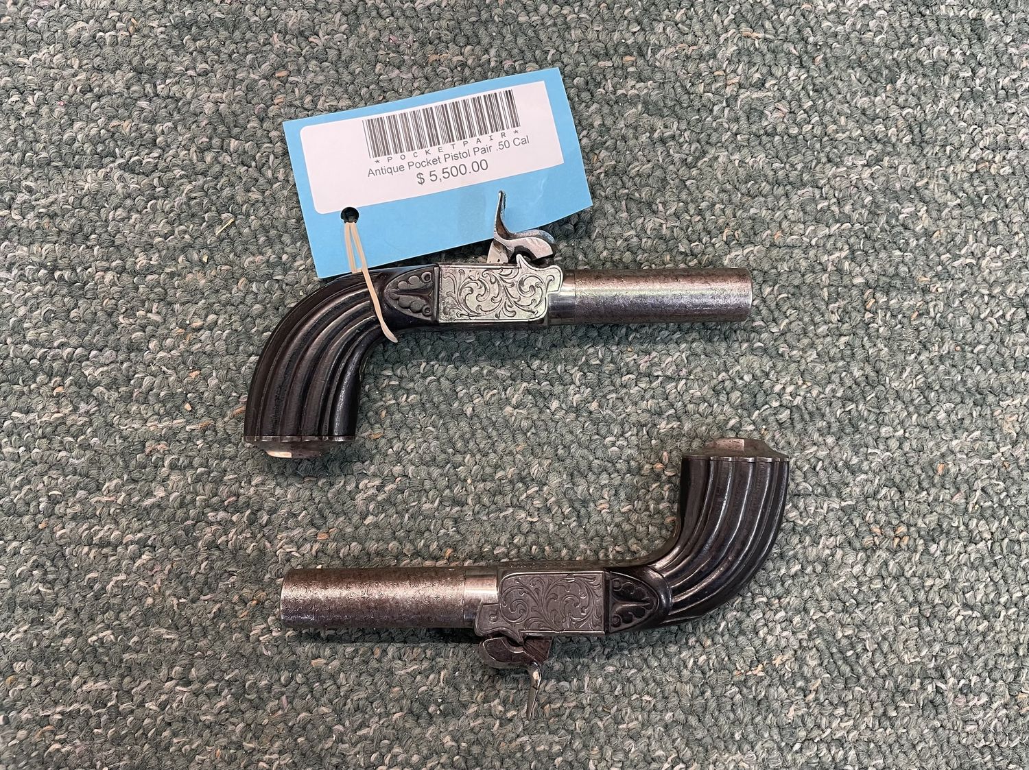 Pocket Pistol Pair 50 Cal. (Antique Status)