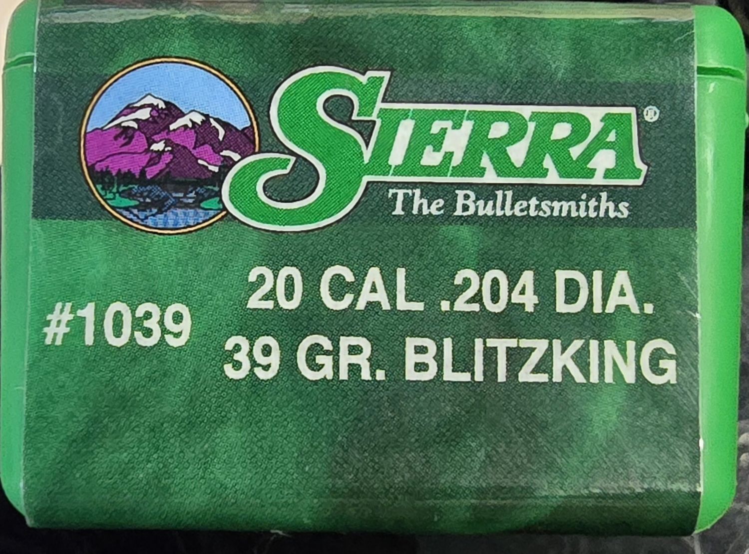 Sierra 20 Cal. .204 Dia. 39 gr. Blitzking 100 Bullets
