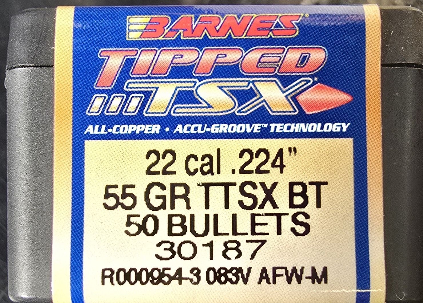 Barnes Tipped TSX 22 Cal. .224 55 Gr. TTSX BT 50 Bullets
