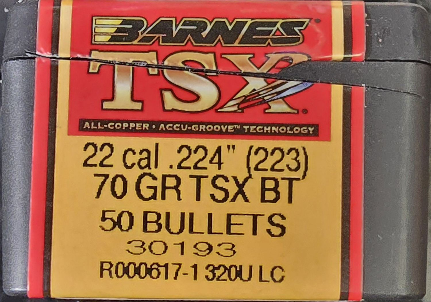 Barnes TSX 22 Cal. .224 (223) 70 Gr. TSX BT 50 Bullets