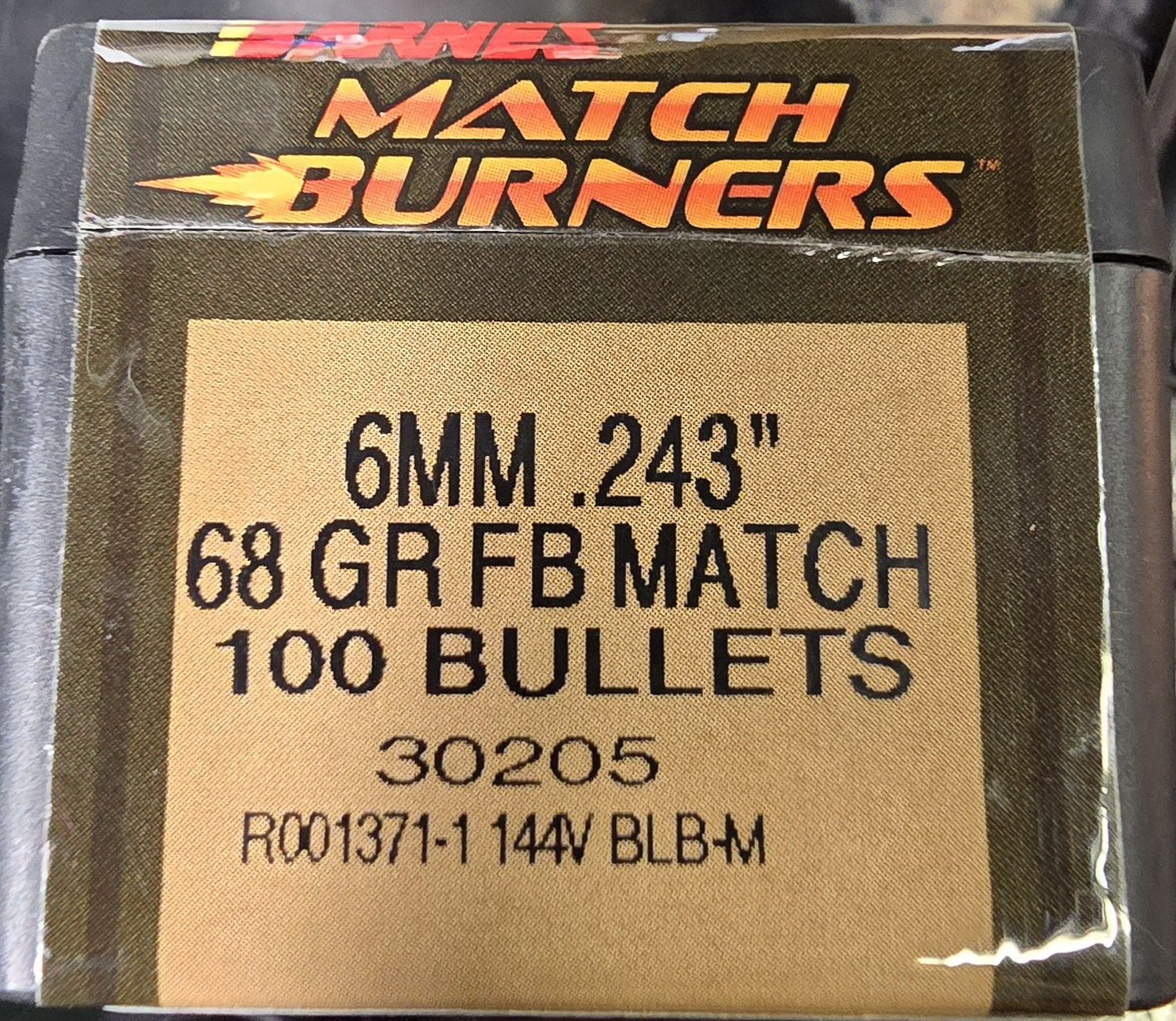 Barnes 6mm .243 68 FB Match 100 Bullets