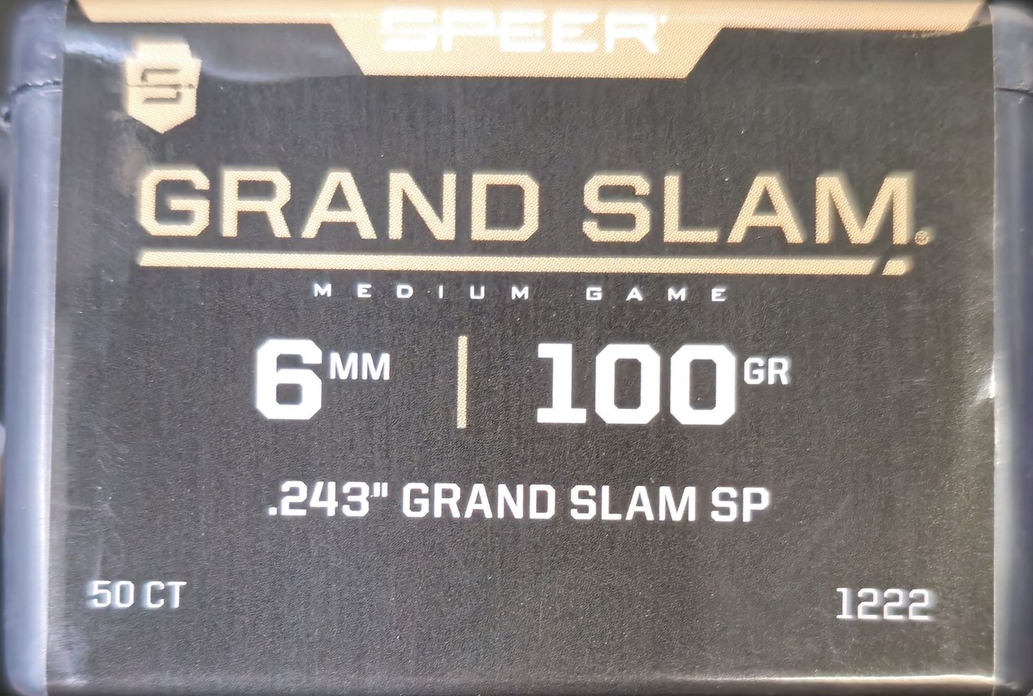 Speer Grand Slam 6mm .243 100 Gr. 50 Bullets