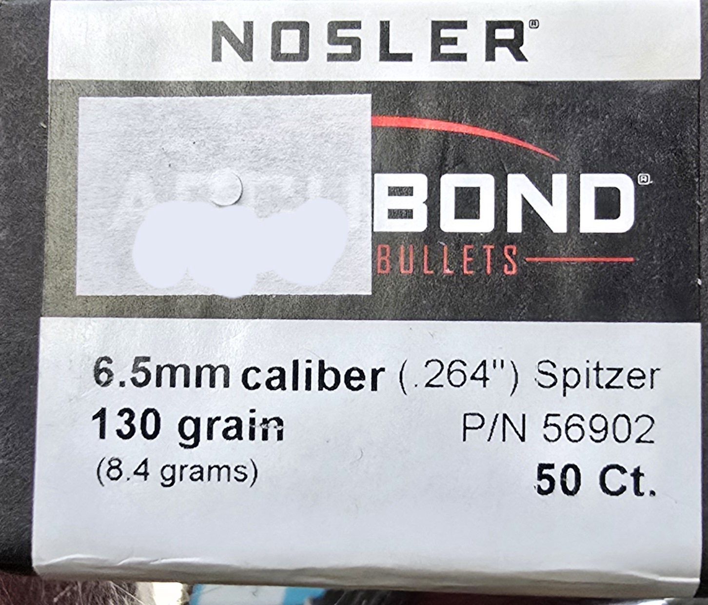 Nosler Accubond 6.5 mm .264 Spitzer 130 Gr. 50 Bullets