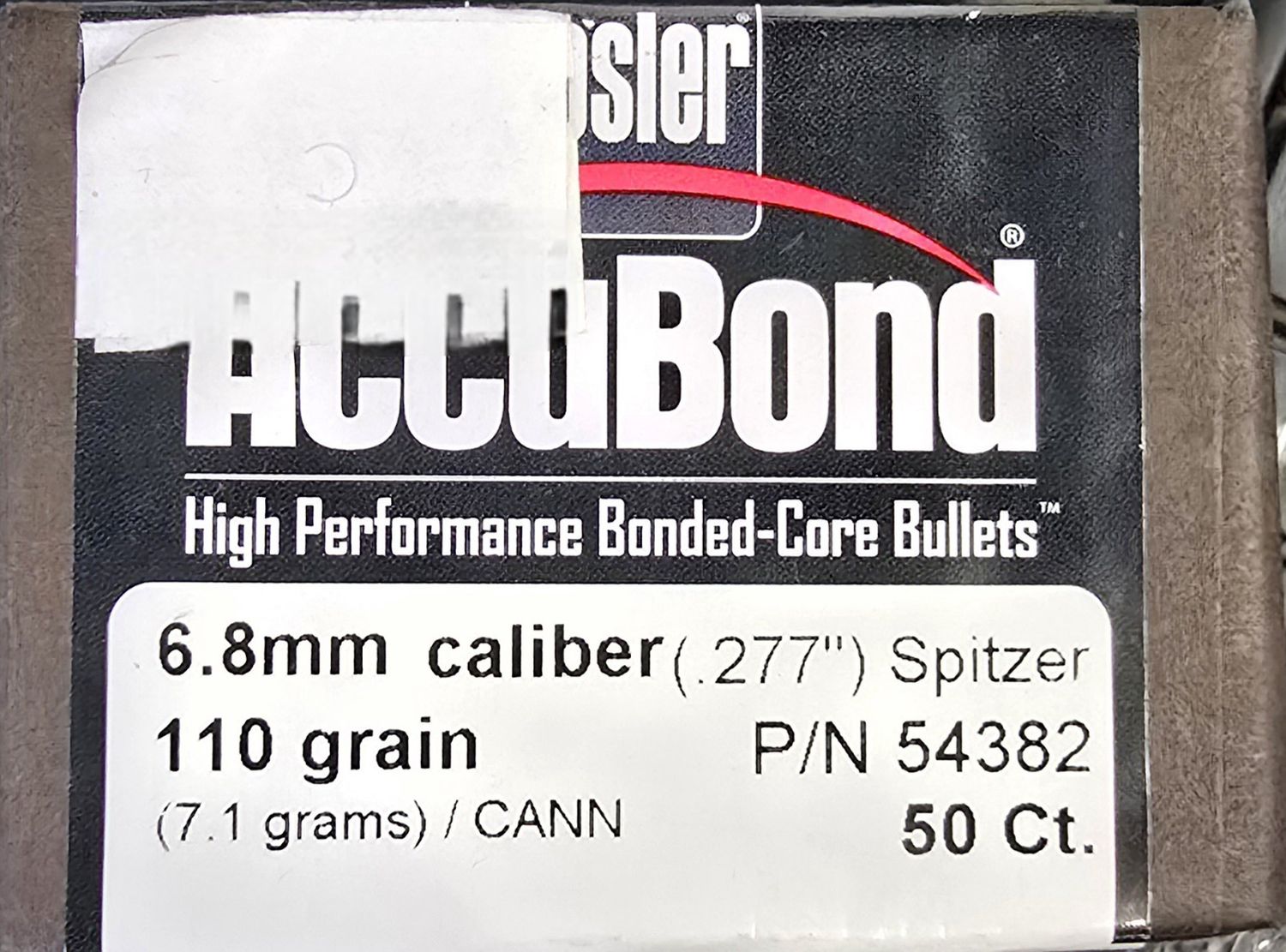 Nosler AccuBond 6.8 mm .277 Spitzer 110 Gr. 50 Bullets