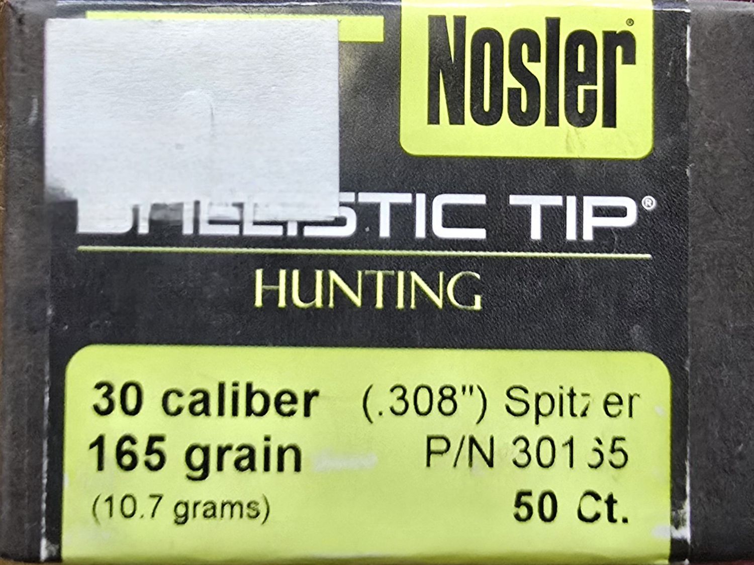 Nosler Accubond 30 Cal. 165 Gr. Spitzer 50 Bullets
