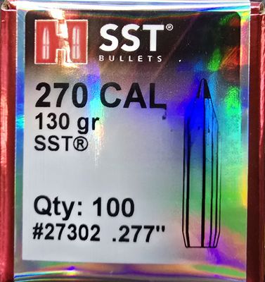 Hornady SST 270 Cal. 130 Gr. 100 Bullets