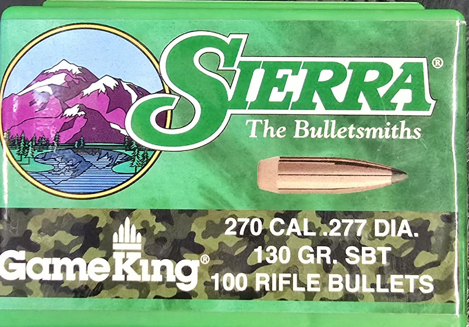 Sierra 270 Cal. .277 130 Gr. GameKing SBT 100 Ct.