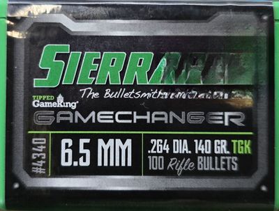 Sierra Gamechanger .264 Dia. 140 Gr. 100 Bullets