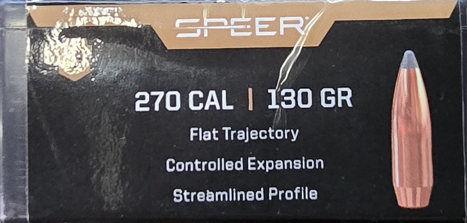 Speer Boat-Tail 270 Cal. 130 Grain 100 Bullets