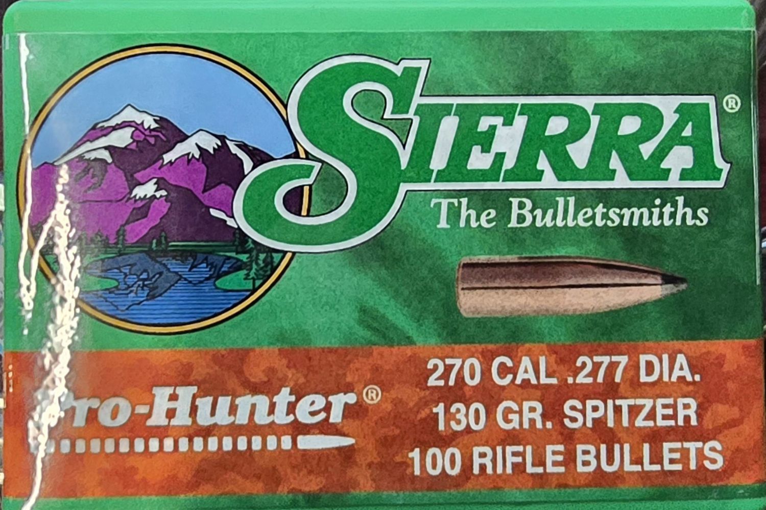 Sierra Pro Hunter 270 Cal. .277 DIa. 130 Gr. Spitzer 100 Bullets