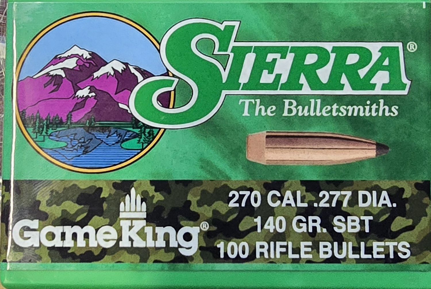 Sierra GameKing 270 Cal. .277 Dia. 140 Gr. SBT 100 Bullets