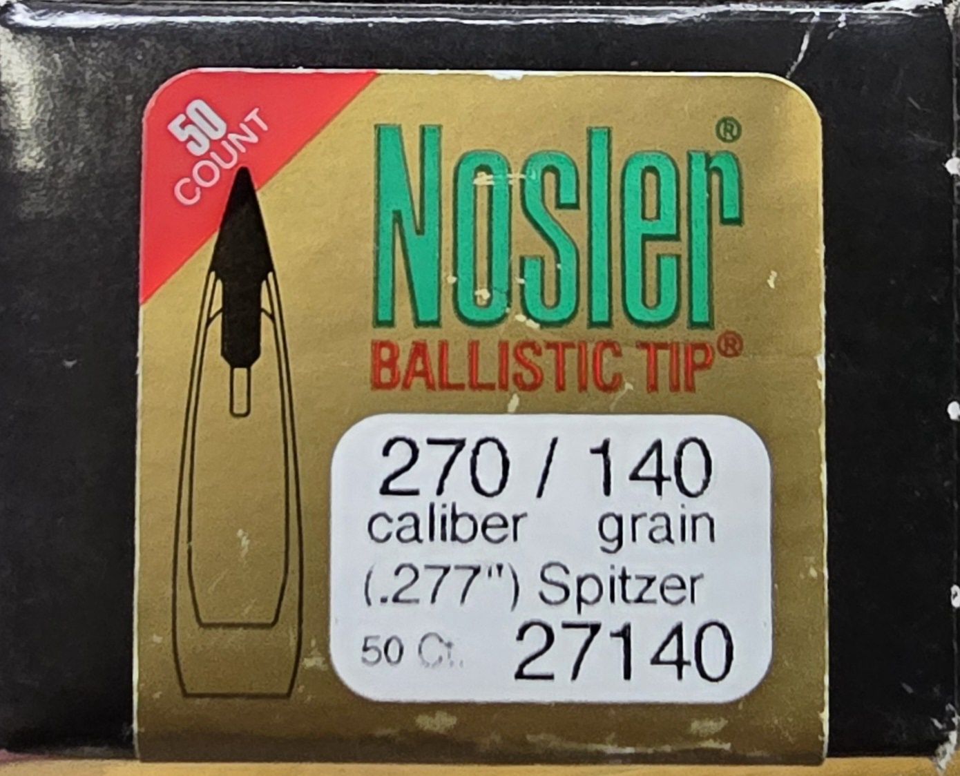 Nosler Ballictic Tip 270 Cal. .277 Spitzer 50 Bullets