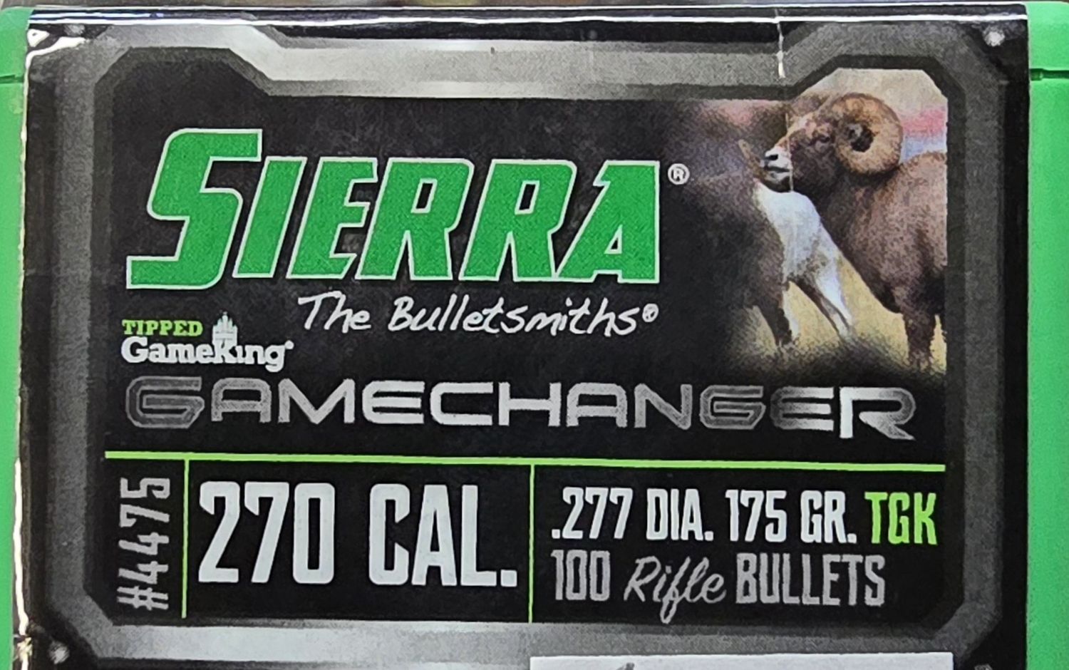 Sierra Gamechanger 270 Cal. .277 175 Gr. 100 Bullets