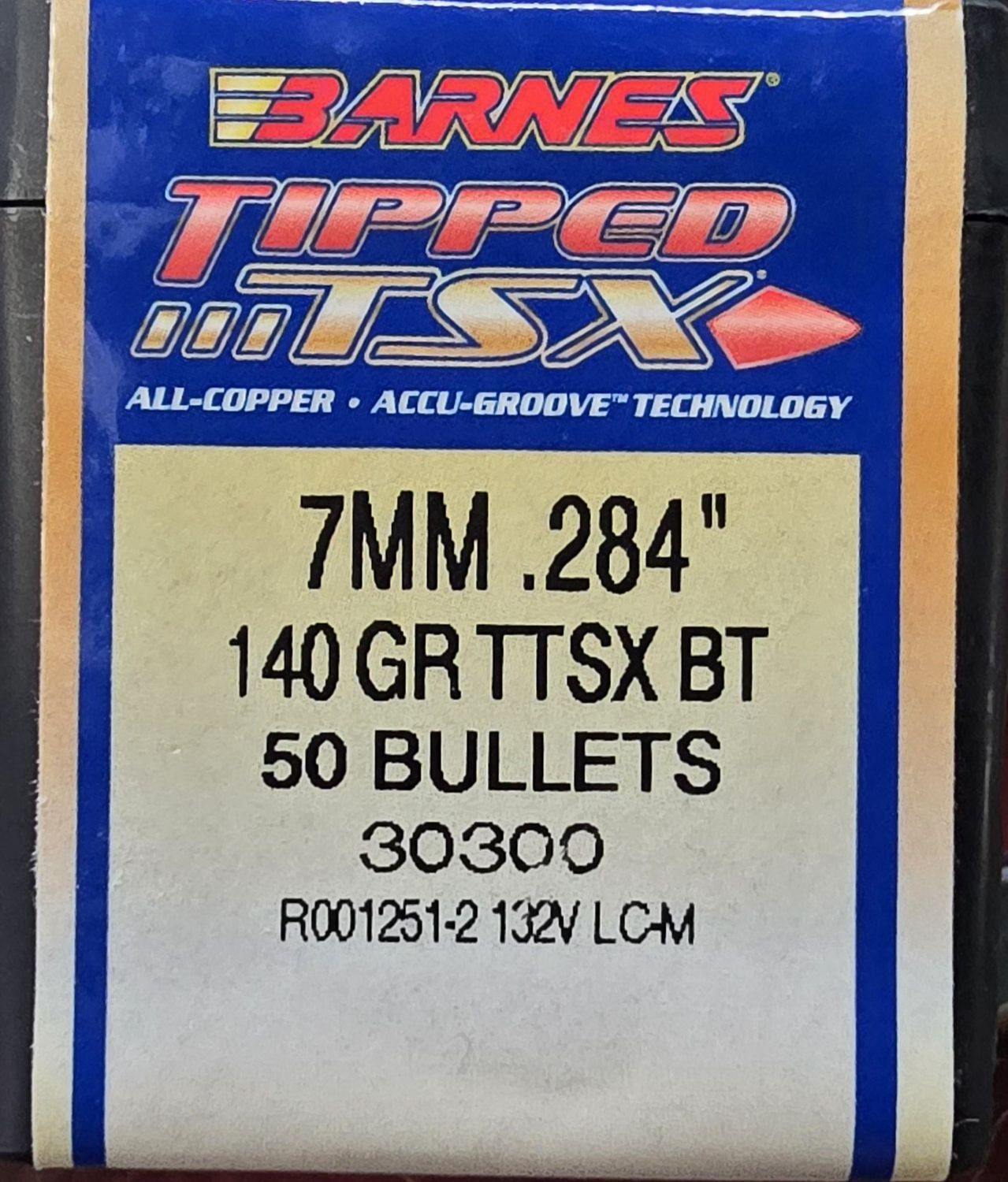 Barnes Tipped TSX 7mm .284 140 Gr. TTSX BT 50 Bullets