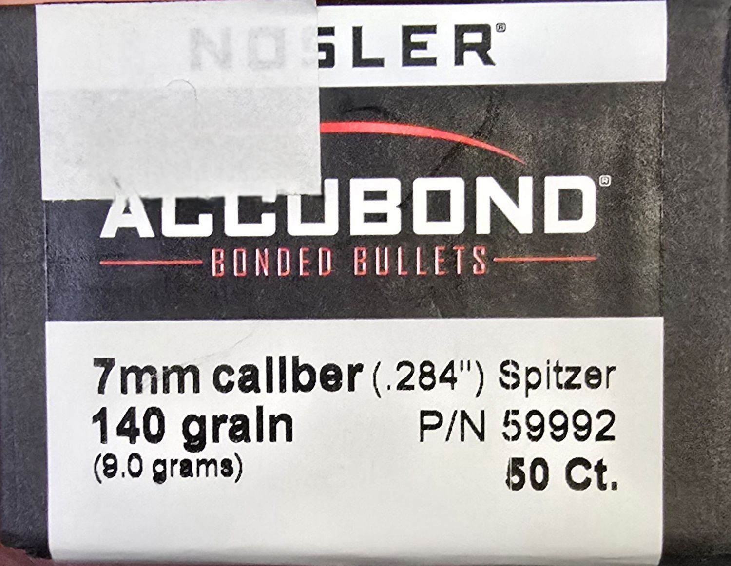 Nosler Accubond 7mm .284 Spitzer 140 50 Bullets