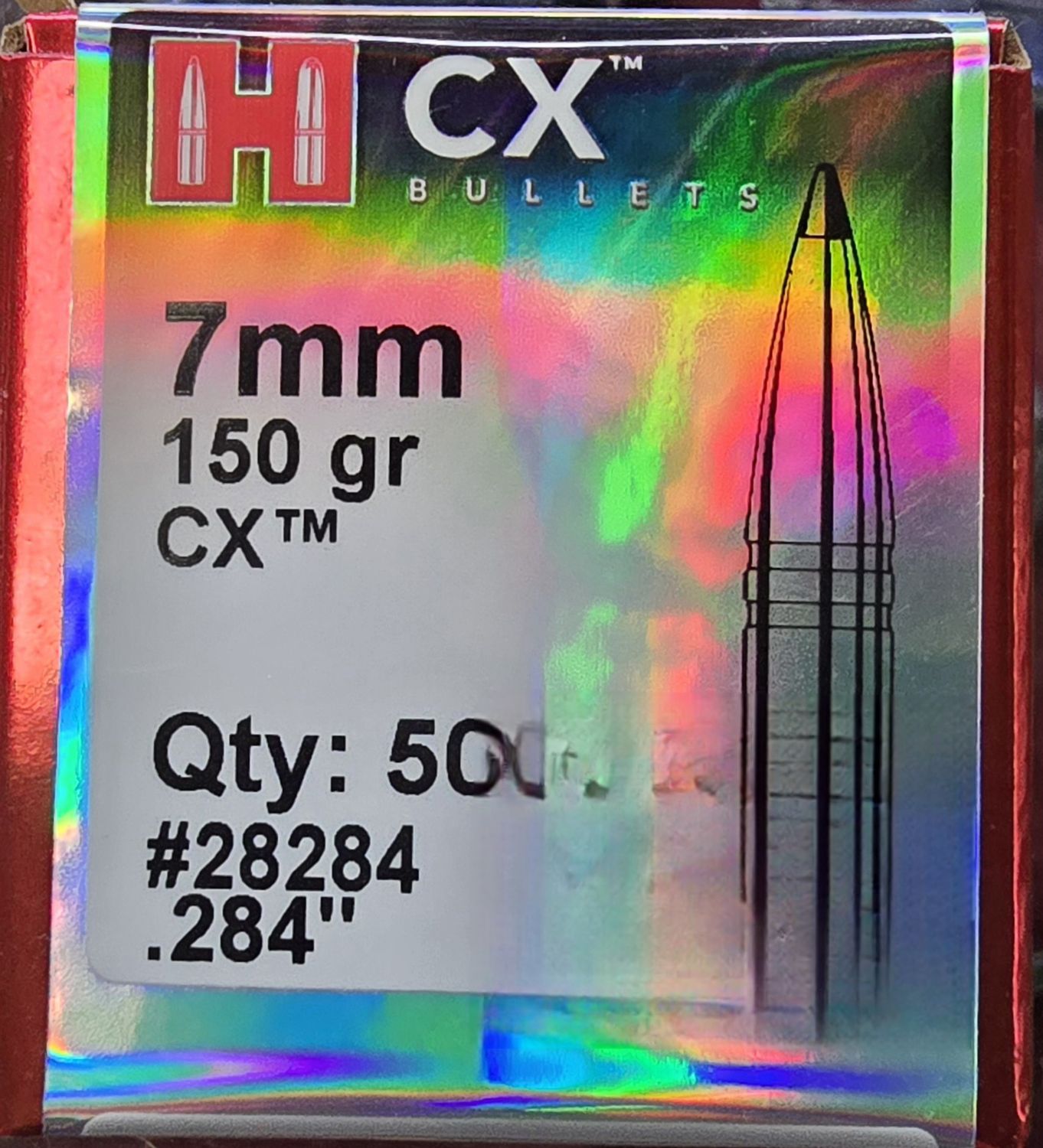 Hornady CX 7mm .284 150 Gr. 50 Bullets