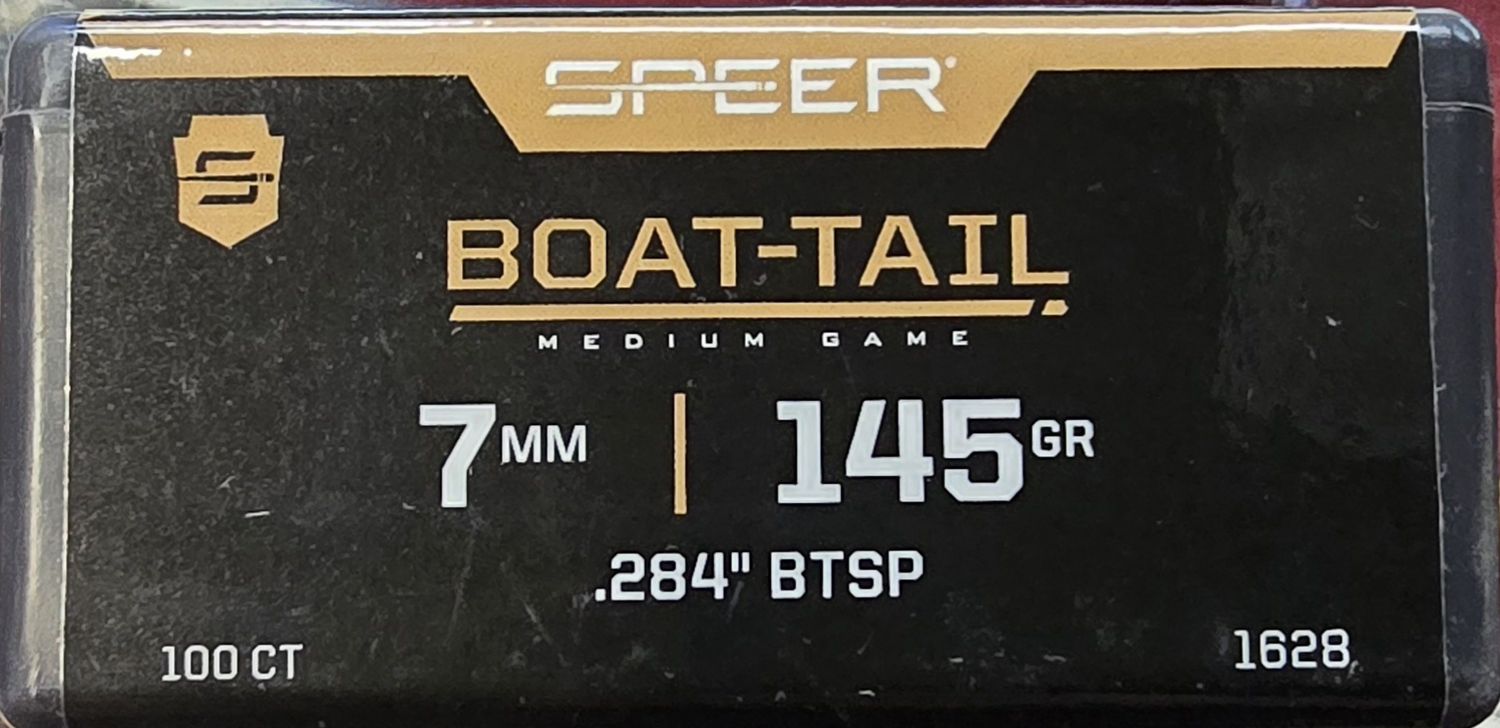 Speer Boat-Tail 7mm .284 BTSP 145 Gr. 100 Bullets