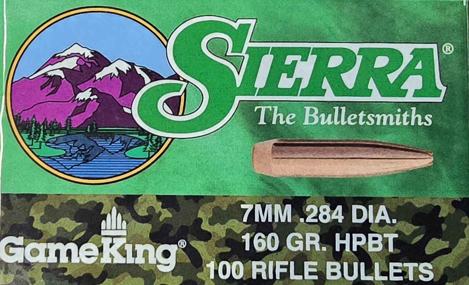 Sierra Game King 7mm .284 Dia. 160 Gr. HPBT 100 Bullets