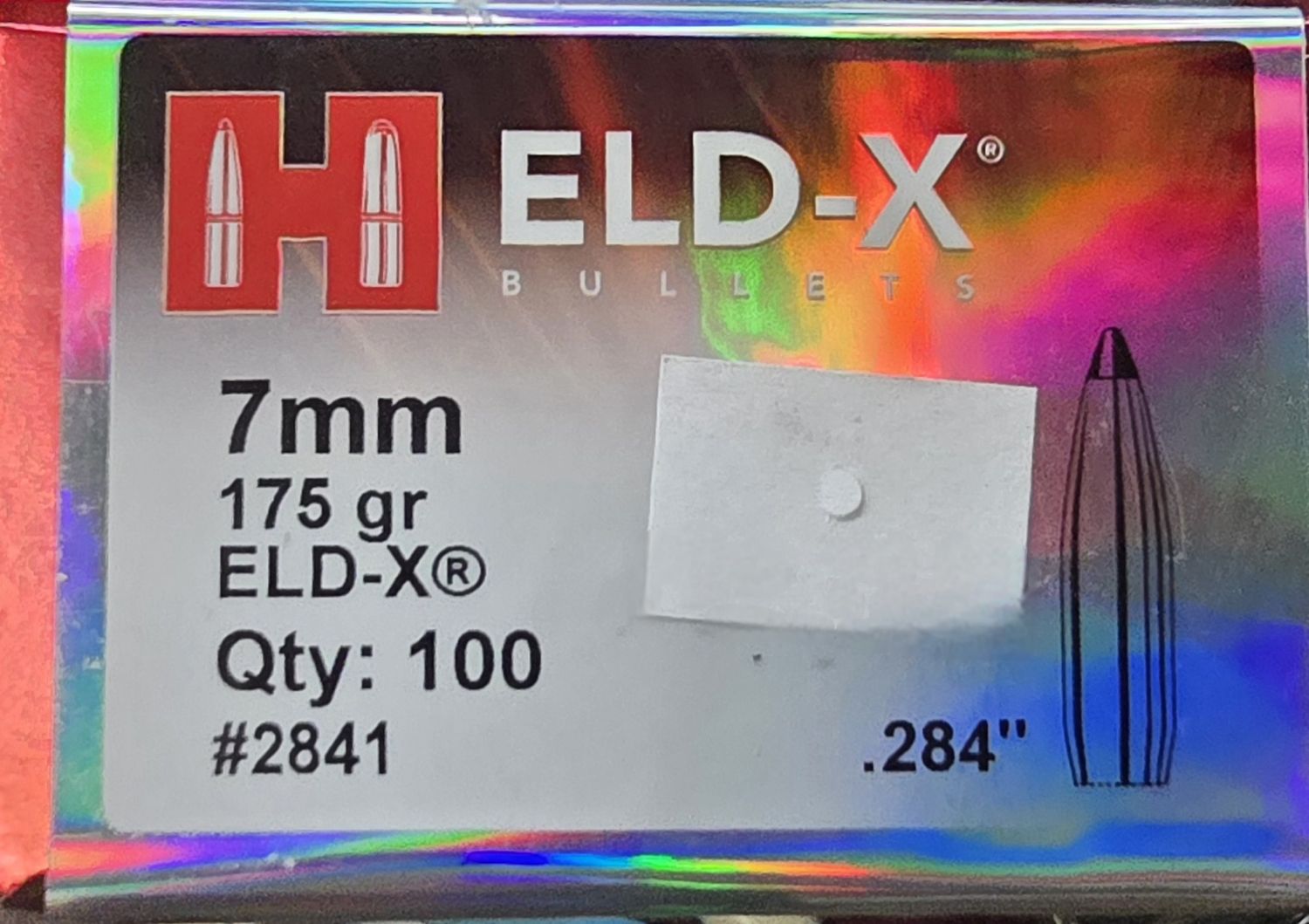 Hornady ELD-X 7mm 175 Gr. .284 100 Bullets