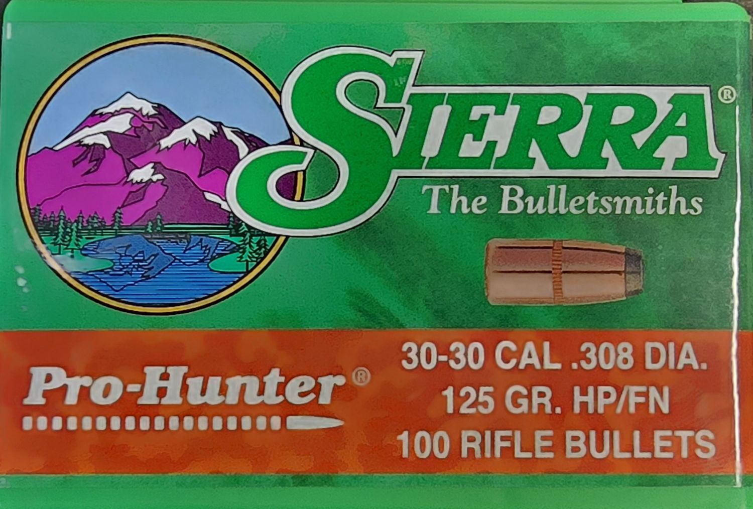 Sierra Pro-Hunter 30-30 Cal. .308 Dia. 125 Gr. HP/FN 100 Bullets