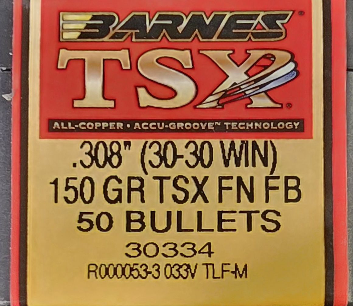 Barnes TSX 30-30 Win .308 150 Gr. FNFB 50 Bullets