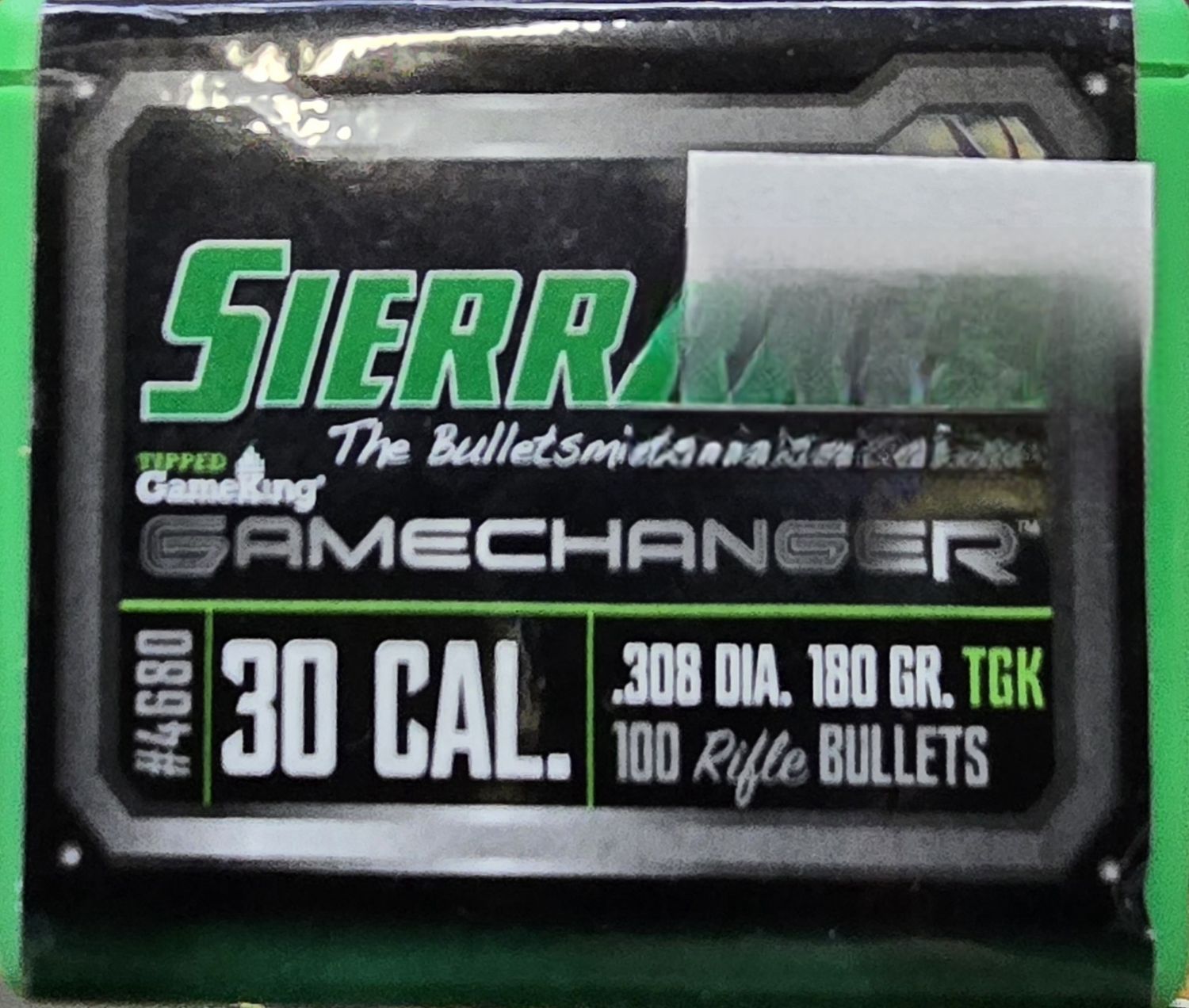 Sierra Gamechanger 30 Cal. .308 180 Gr. 100 Bullets