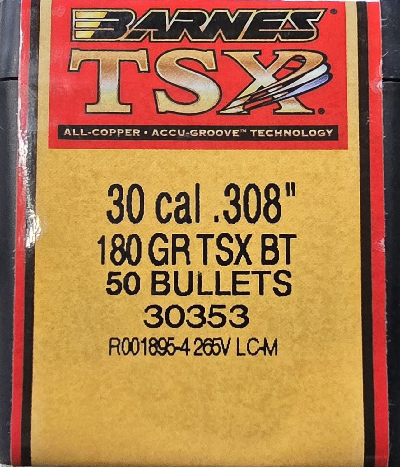 Barnes TSX 30 Cal. .308 180 Gr. 50 Bullets