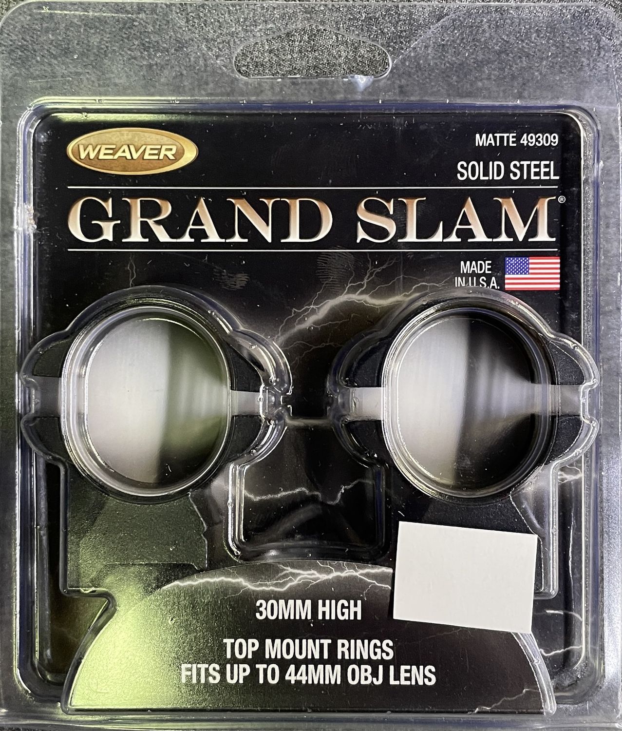 Weaver Grand Slam 30mm Rings High Steel Matte