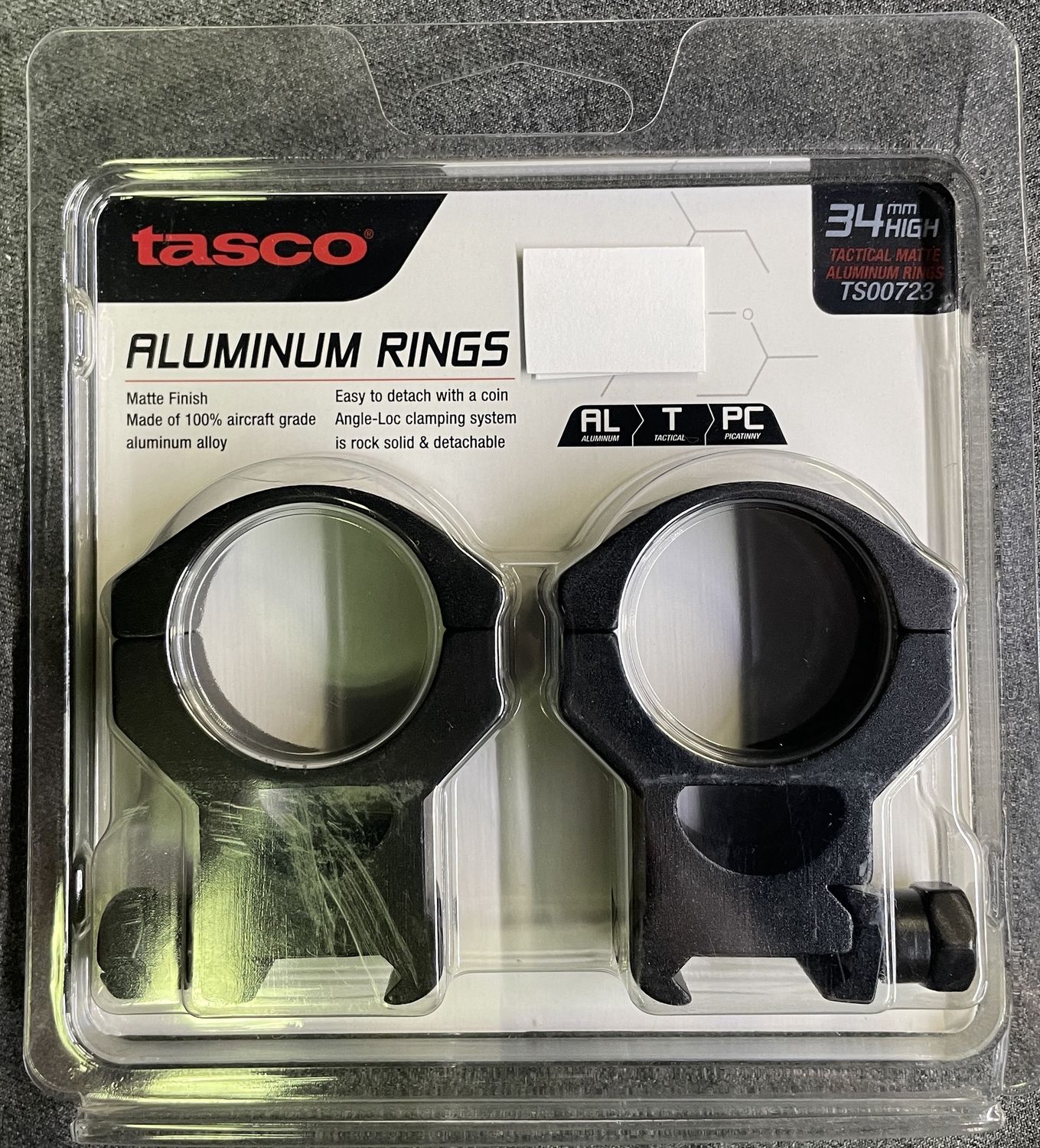 Tasco 34mm High Rings Matte